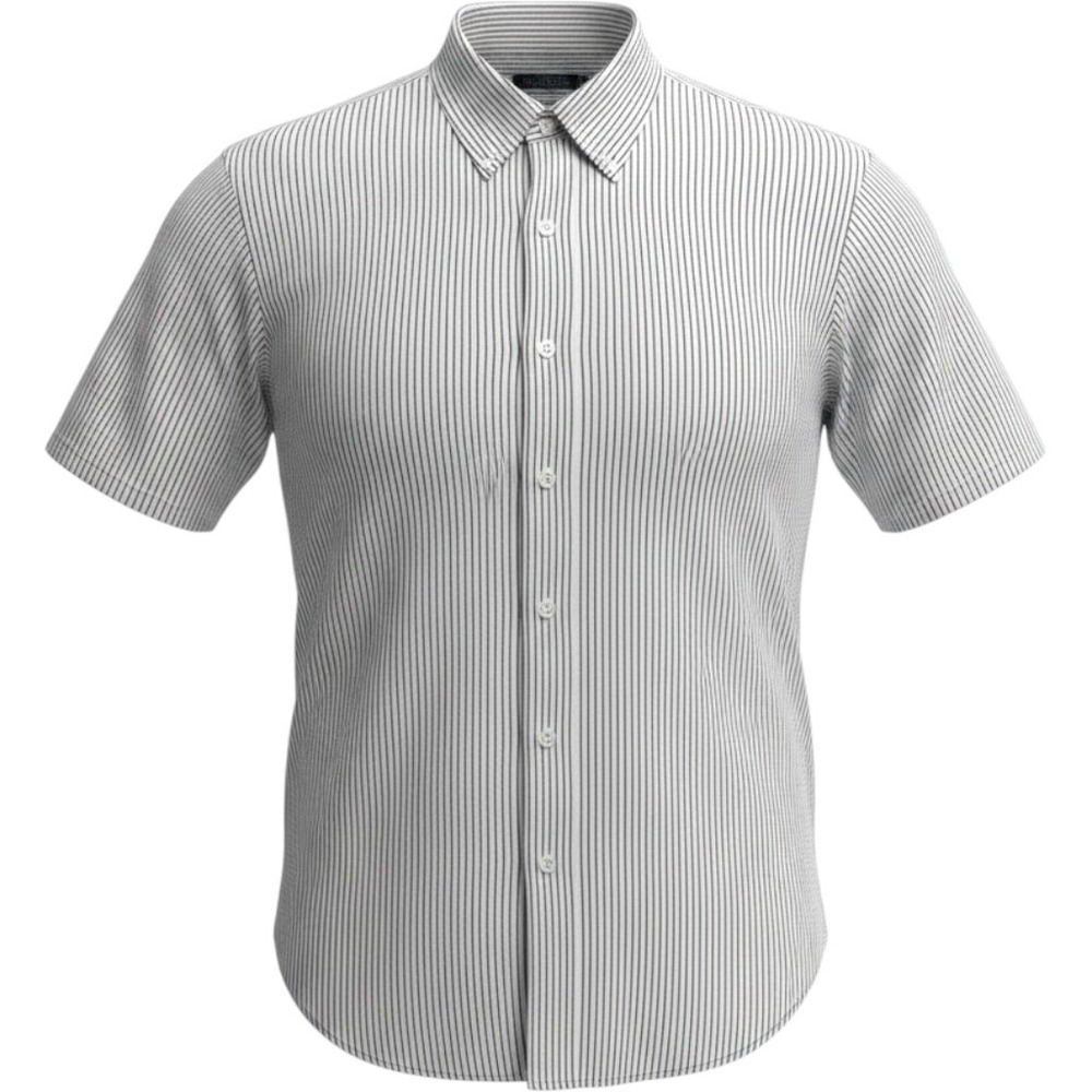 Ralph Lauren Mens 2XLT Classic Fit Seersucker Short‎ Sleeve Striped Shirt Navy